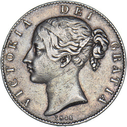1844 Crown (Star Stops) - Victoria British Silver Coin - Nice