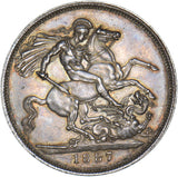 1887 Crown - Victoria British Silver Coin - Very Nice