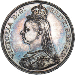 1887 Crown - Victoria British Silver Coin - Superb