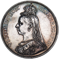 1887 Crown - Victoria British Silver Coin - Very Nice