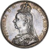 1889 Crown - Victoria British Silver Coin - Very Nice