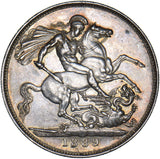 1889 Crown - Victoria British Silver Coin - Very Nice