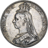 1889 Crown - Victoria British Silver Coin - Nice