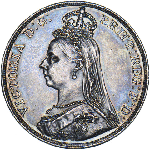 1891 Crown - Victoria British Silver Coin - Superb