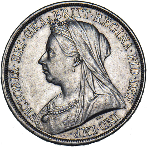 1893 LVI Crown - Victoria British Silver Coin - Very Nice