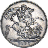 1893 LVI Crown - Victoria British Silver Coin - Very Nice