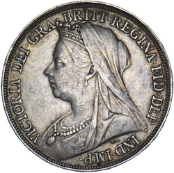 1897 LXI Crown - Victoria British Silver Coin - Nice