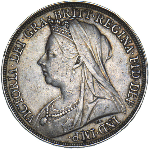 1897 LXI Crown - Victoria British Silver Coin - Nice