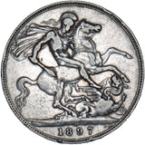 1897 LXI Crown - Victoria British Silver Coin