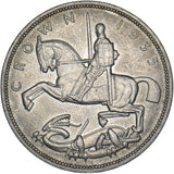1935 Crown - George V British Silver Coin - Superb