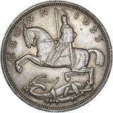 1935 Crown - George V British Silver Coin - Superb