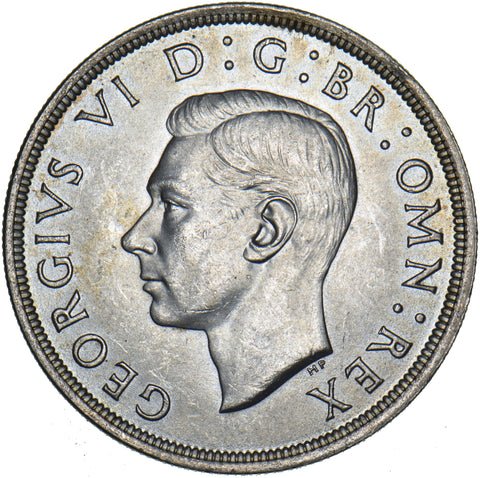1937 Crown - George VI British Silver Coin - Superb