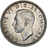1937 Crown - George VI British Silver Coin - Superb