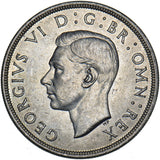 1937 Crown - George VI British Silver Coin - Superb