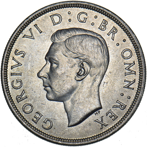 1937 Crown - George VI British Silver Coin - Superb