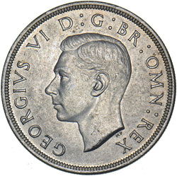 1937 Crown - George VI British Silver Coin - Very Nice