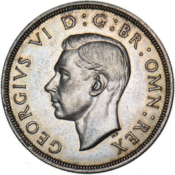 1937 Crown - George VI British Silver Coin - Superb