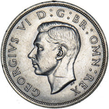 1937 Crown - George VI British Silver Coin - Very Nice