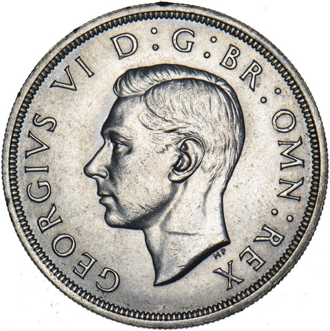 1937 Crown - George VI British Silver Coin - Very Nice