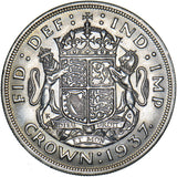1937 Crown - George VI British Silver Coin - Very Nice