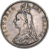 1887 Double Florin (Arabic 1) - Victoria British Silver Coin - Nice
