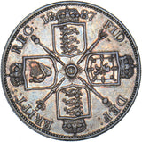 1887 Double Florin (Roman 1) - Victoria British Silver Coin - Nice