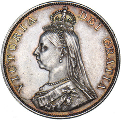1889 Double Florin - Victoria British Silver Coin - Superb