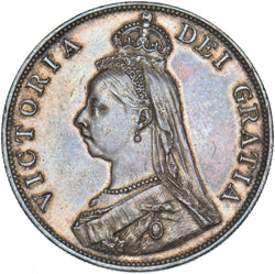 1889 Double Florin - Victoria British Silver Coin - Very Nice