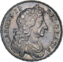 1677 Halfcrown - Charles II British Silver Coin - Very Nice