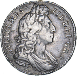 1696 C Halfcrown (Chester Mint) - William III British Silver Coin - Nice
