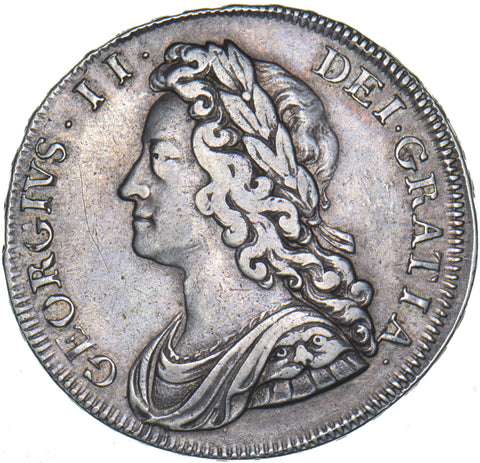1731 Halfcrown - George II British Silver Coin - Nice