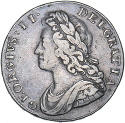 1736 Halfcrown - George II British Silver Coin - Nice