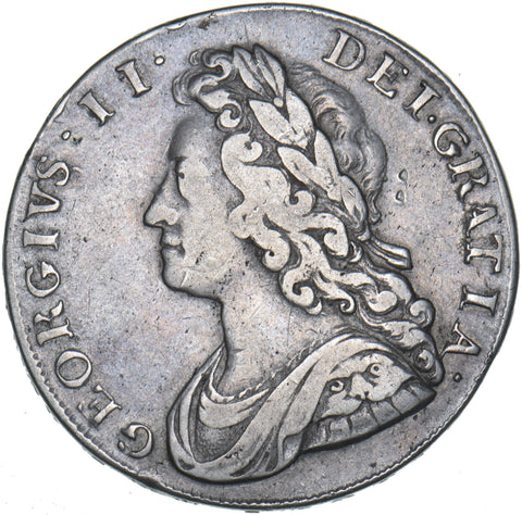 1736 Halfcrown - George II British Silver Coin - Nice