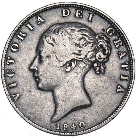 1840 Halfcrown - Victoria British Silver Coin
