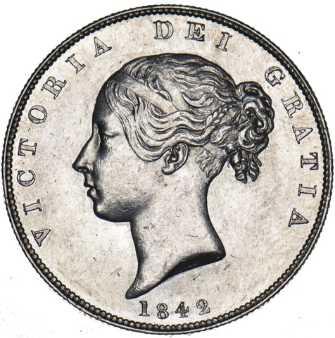 1842 Halfcrown - Victoria British Silver Coin - Superb