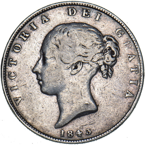 1843 Halfcrown - Victoria British Silver Coin