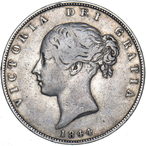 1844 Halfcrown - Victoria British Silver Coin - Nice