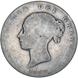 1849 Halfcrown - Victoria British Silver Coin