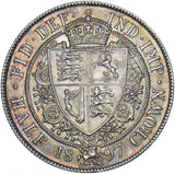 1897 Halfcrown - Victoria British Silver Coin - Superb