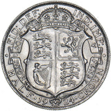 1924 Halfcrown - George V British Silver Coin - Superb