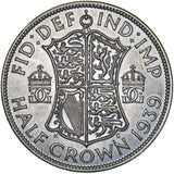 1939 Halfcrown - George VI British Silver Coin - Superb