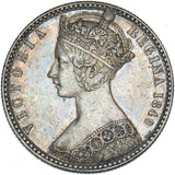 1849 Godless Florin - Victoria British Silver Coin - Very Nice