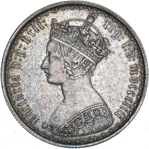 1853 Gothic Florin - Victoria British Silver Coin