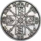 1891 Florin - Victoria British Silver Coin - Nice