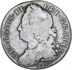 1745 Lima Shilling - George II British Silver Coin