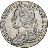 1758 Shilling - George II British Silver Coin - Nice