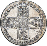 1758 Shilling - George II British Silver Coin - Nice