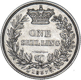 1837 Shilling - William IV British Silver Coin - Nice