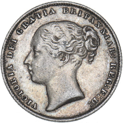1865 Shilling - Victoria British Silver Coin - Nice