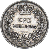1865 Shilling - Victoria British Silver Coin - Nice